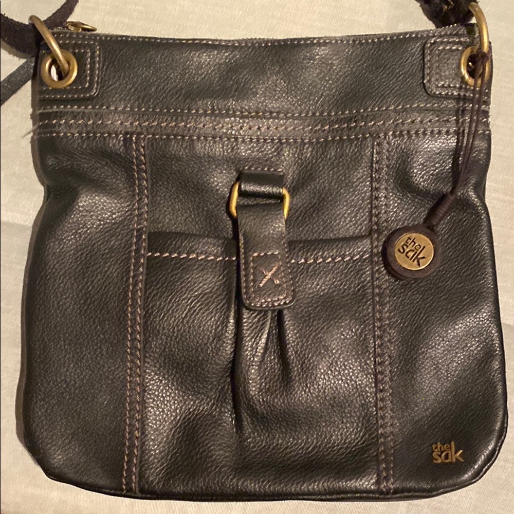 The Sak Black Crossbody Bag in Leather